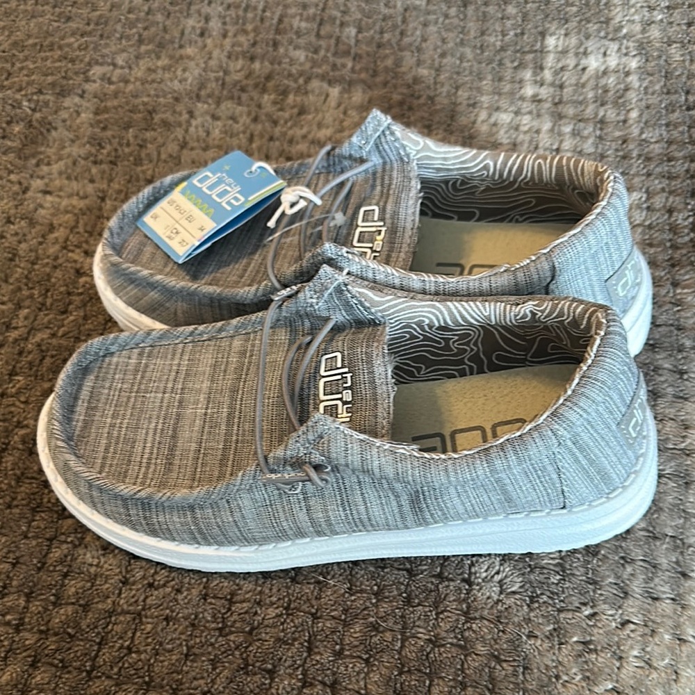 Hey Dude Boy’s Light Gray Slip-On Loafers